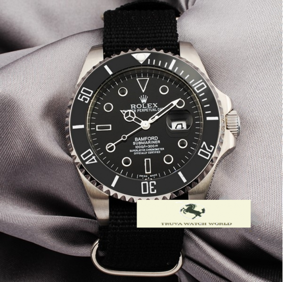 HK1134 ROLEX SUBMARİNER BAMFORD SİYAH - İNDİRİMLİ